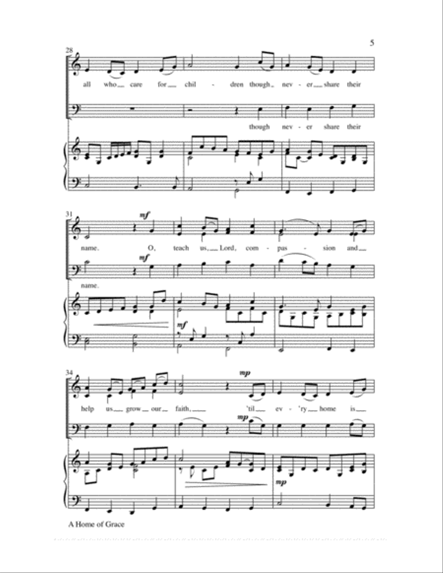 A Home of Grace 4-Part scores gallery preview page 6