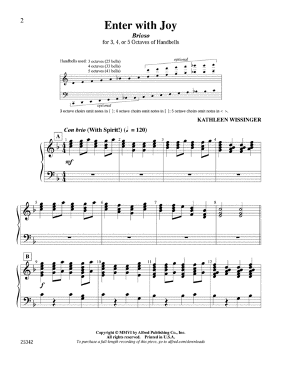 Enter with Joy Handbell Choir scores gallery preview page 2