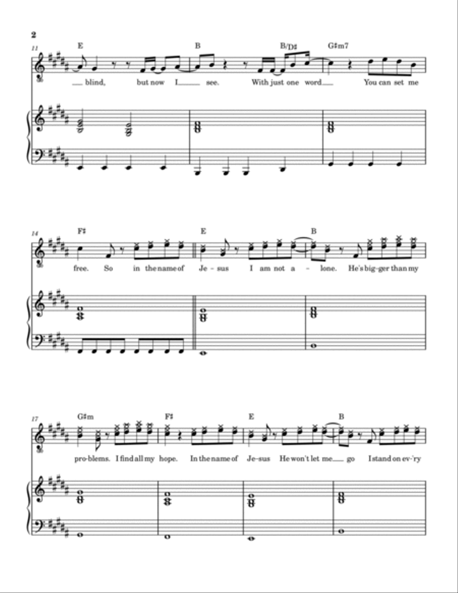 In The Name Of Jesus Piano, Vocal, Guitar scores gallery preview page 3