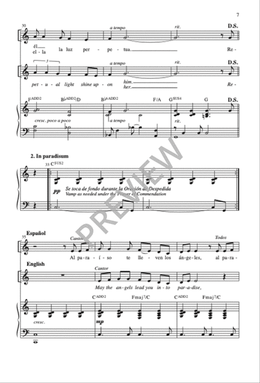 Santos de Dios / Saints of God Unison Choir scores gallery preview page 8