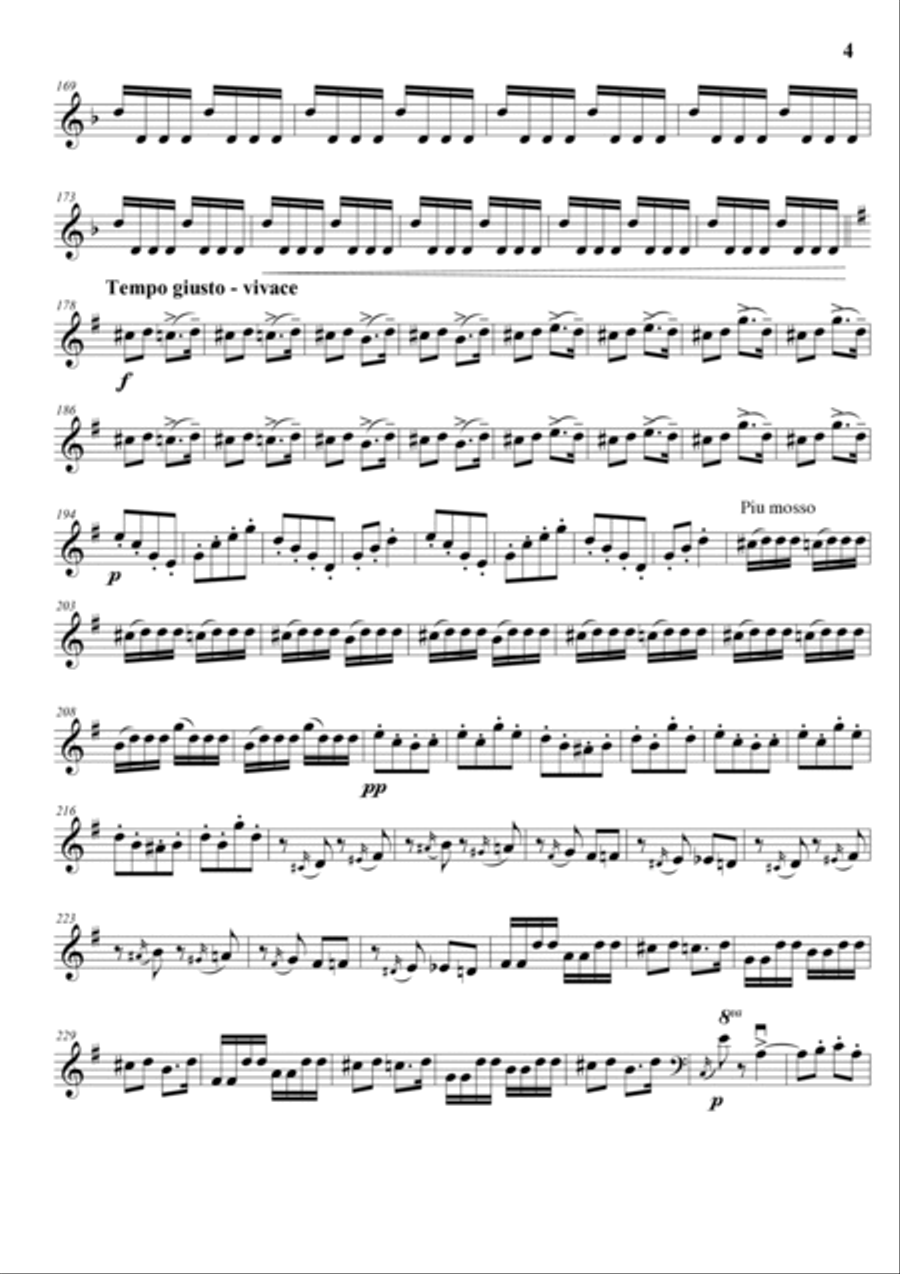 F. Liszt Rhapsodie Hongroise No.2 Double Bass scores gallery preview page 4