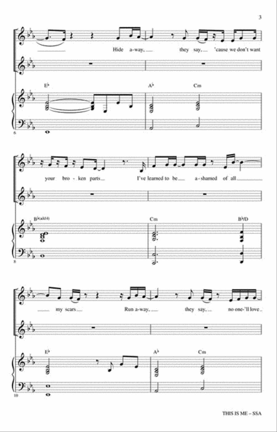 This Is Me SSA scores gallery preview page 3