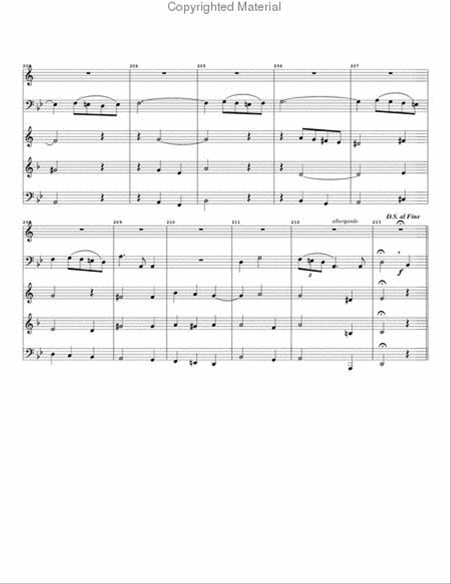 Trumpet Shall Sound in the key of D for Brass Quintet Brass Quintet scores gallery preview page 17