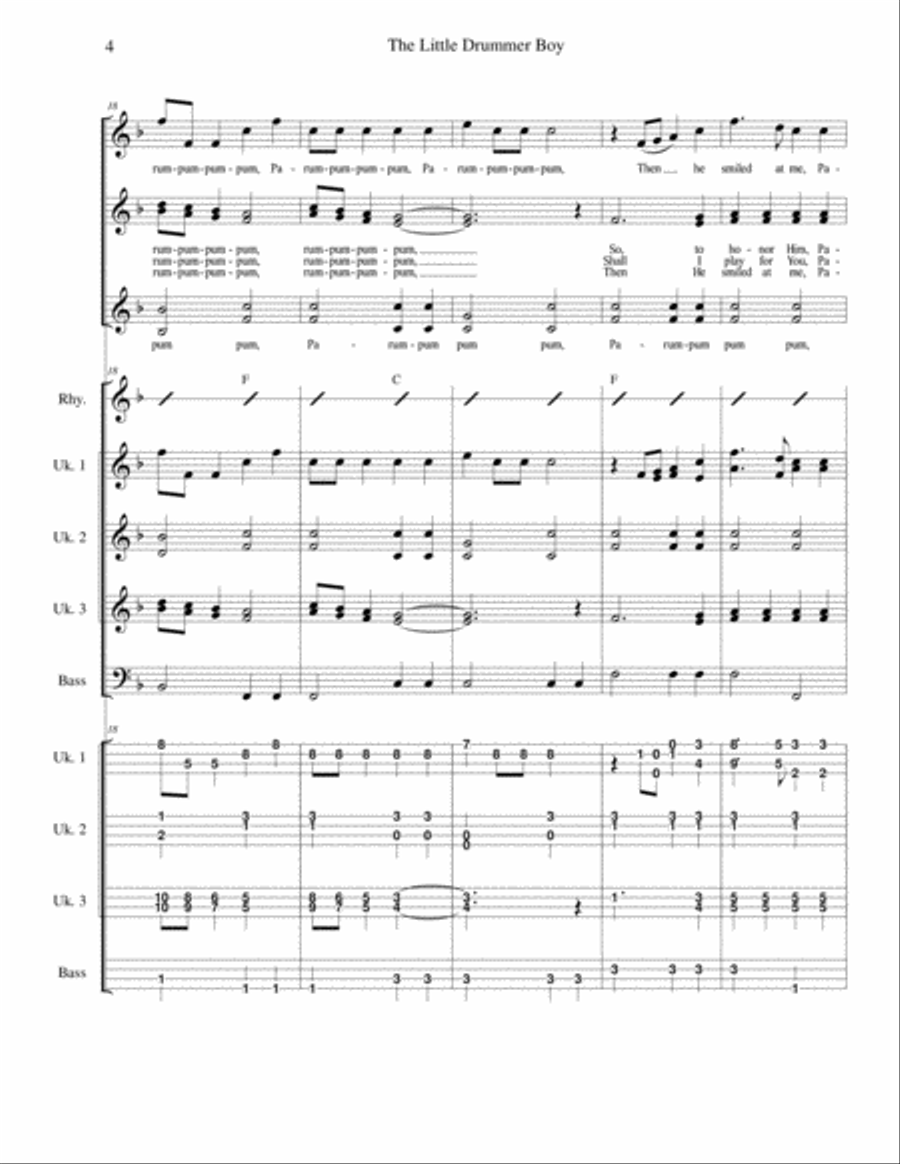 The Little Drummer Boy The Little Drummer Boy Small Ensemble scores gallery preview page 4