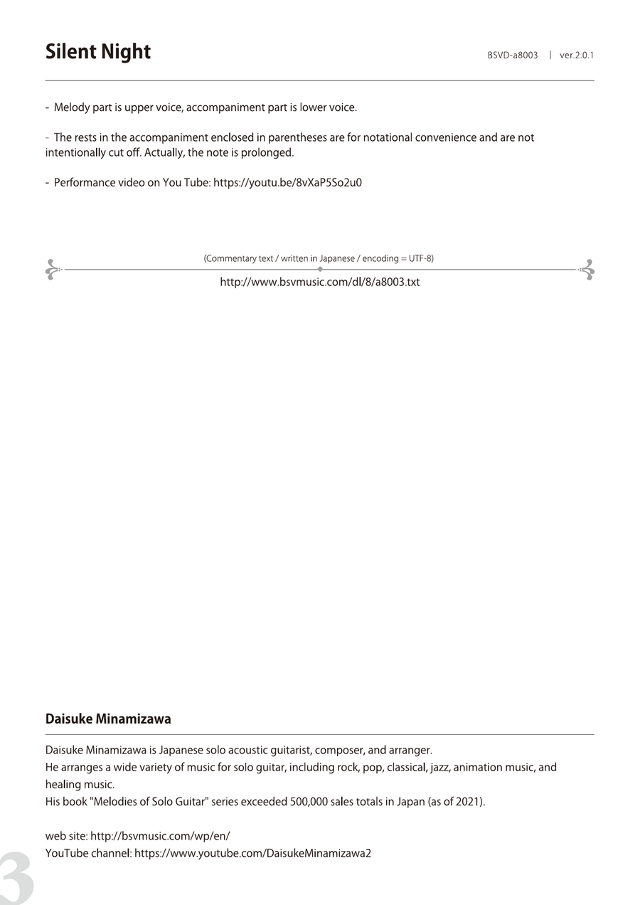 Silent Night Guitar Solo scores gallery preview page 3