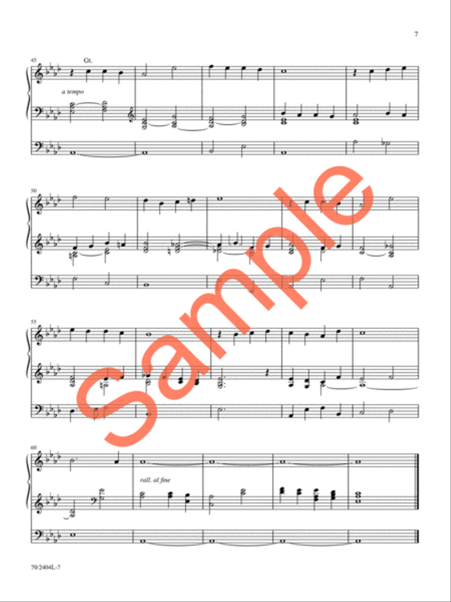 Fast Falls the Eventide Organ Solo scores gallery preview page 7