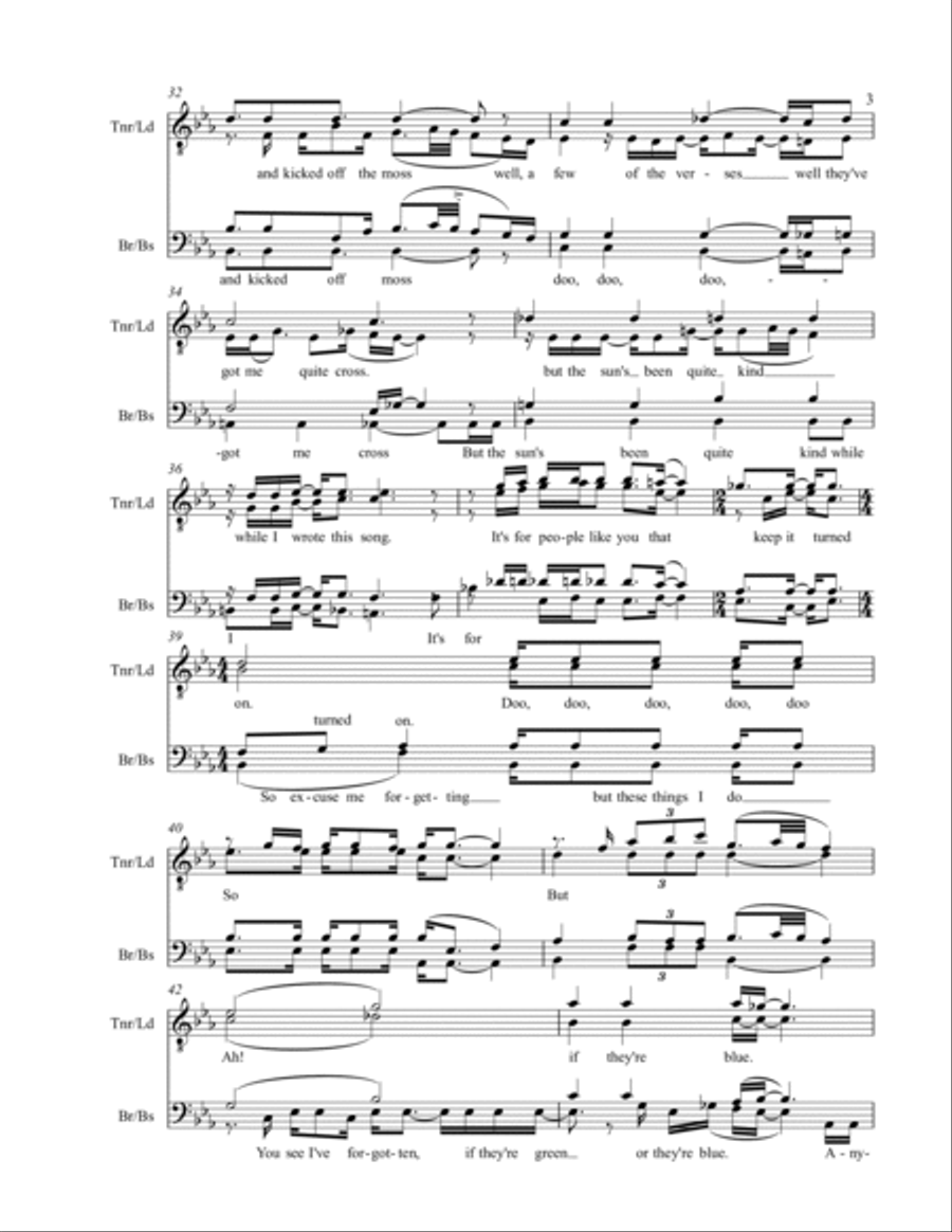 Your Song TTBB scores gallery preview page 3