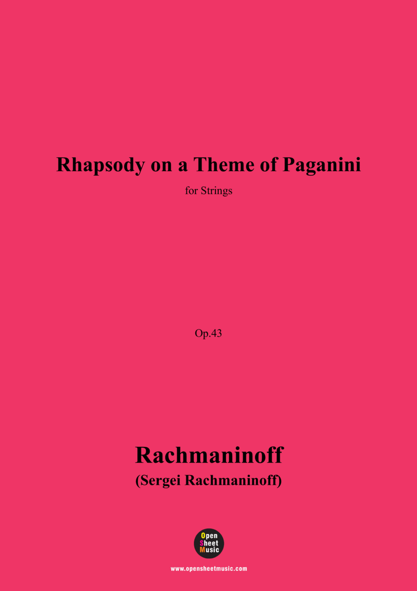 Rachmaninoff-Rhapsody on a Theme of Paganini,Op.43,for Strings image number null