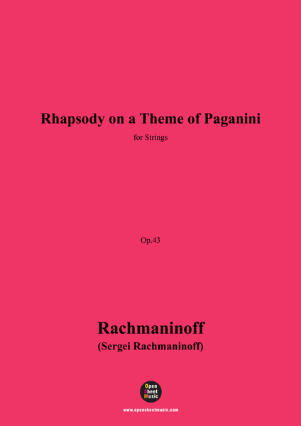 Rachmaninoff-Rhapsody on a Theme of Paganini,Op.43,for Strings image number null