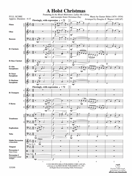 A Holst Christmas by Gustav Holst Concert Band - Sheet Music