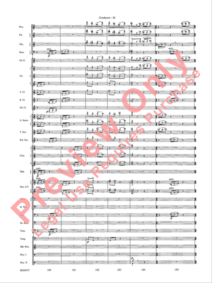 Variations on a Theme of Robert Schumann Concert Band scores gallery preview page 29
