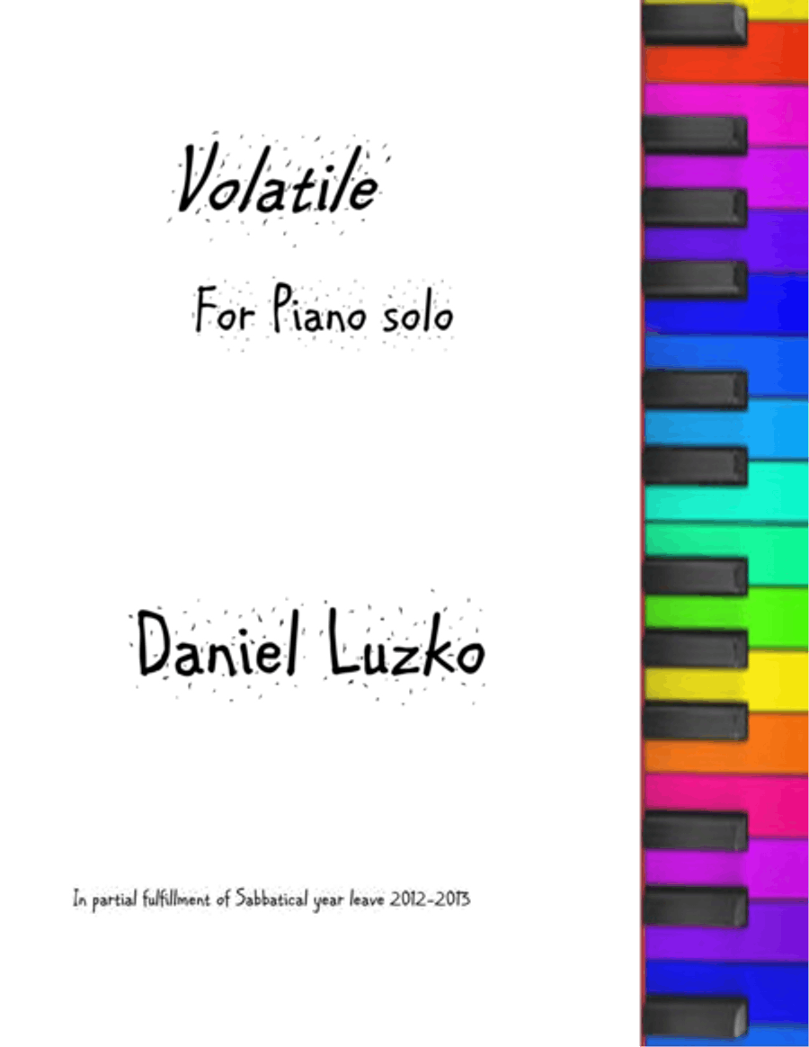 Volatile Piano Solo scores gallery preview page 1