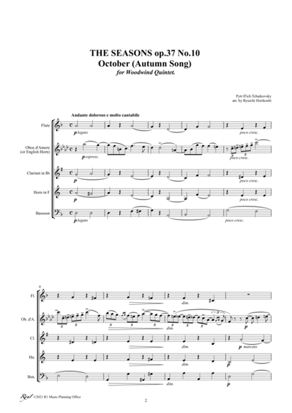 Tchaikovsky: The Seasons Op37 No.10 October (Autumn Song)
