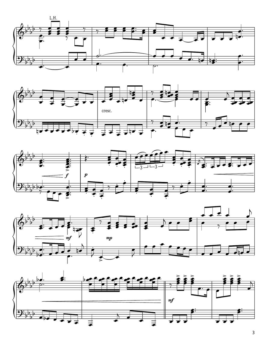 Somebody To Love (in the style of Ludwig van Beethoven) Piano Solo scores gallery preview page 3