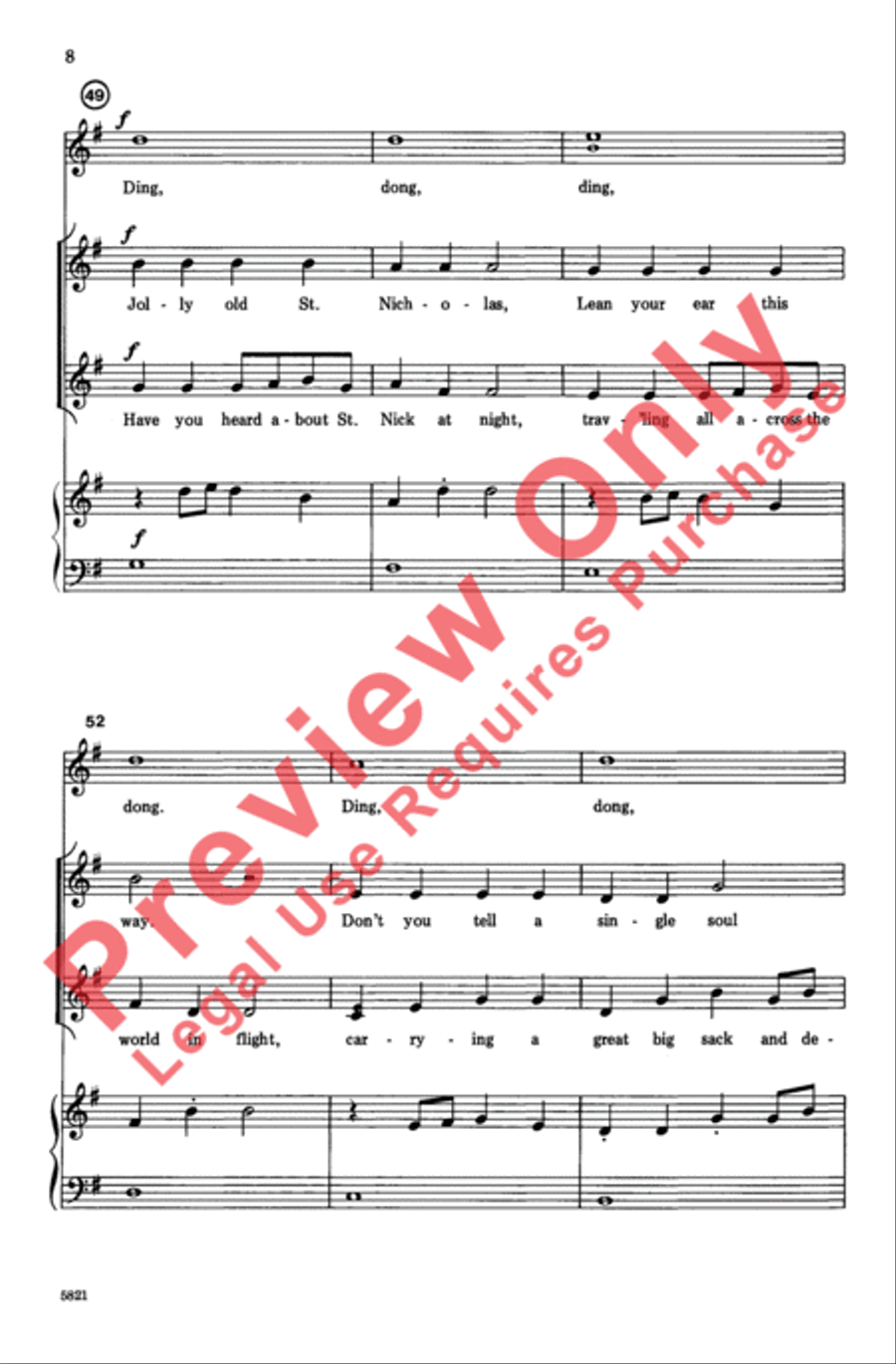 St. Nick at Night (Jolly Old St. Nicholas) 2-Part scores gallery preview page 8
