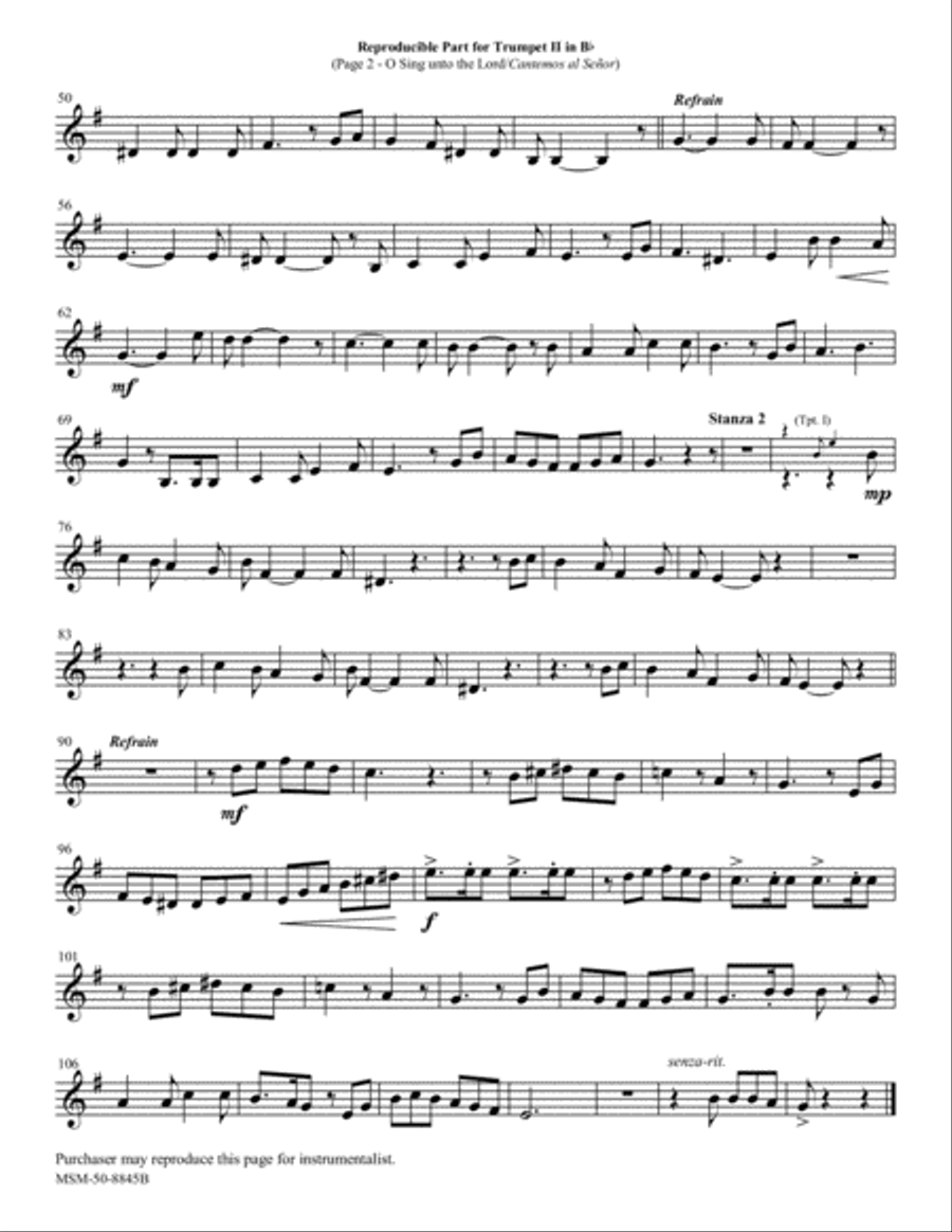 O Sing unto the Lord Choir scores gallery preview page 6