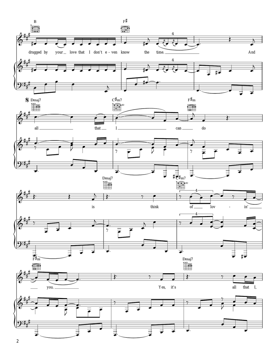 Can't Get You Out Of My Mind Piano, Vocal, Guitar scores gallery preview page 2
