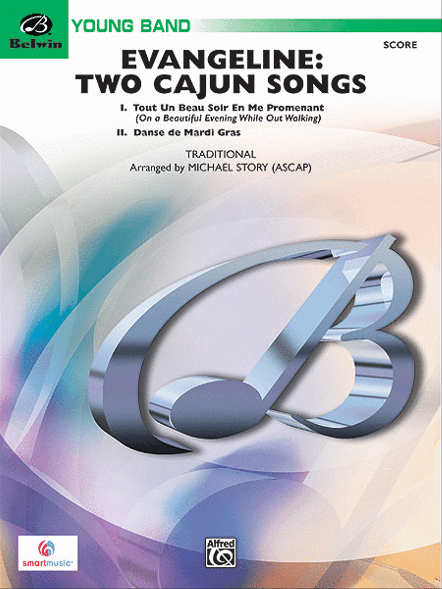 Evangeline: Two Cajun Songs Concert Band scores gallery preview page 1