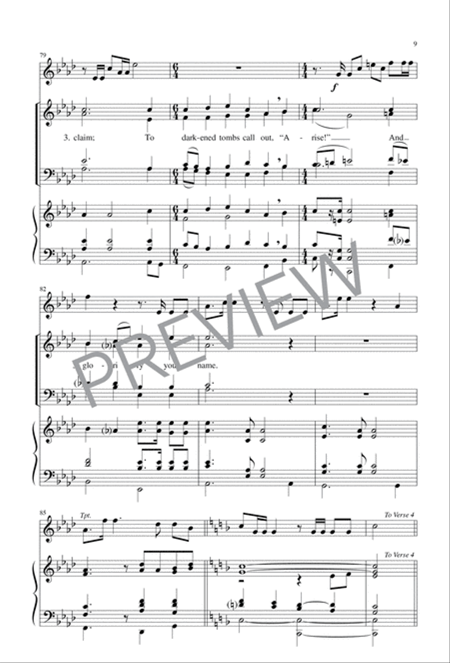 From Ashes to the Living Font 4-Part scores gallery preview page 10