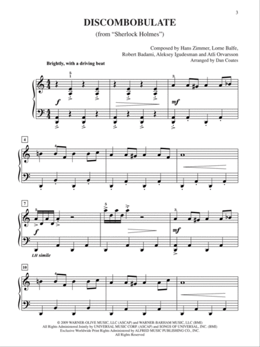 Discombobulate (from the motion picture Sherlock Holmes) Small Ensemble scores gallery preview page 2