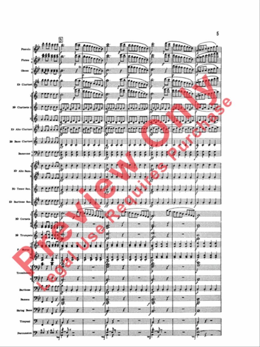 Marriage of Figaro Overture Concert Band scores gallery preview page 8