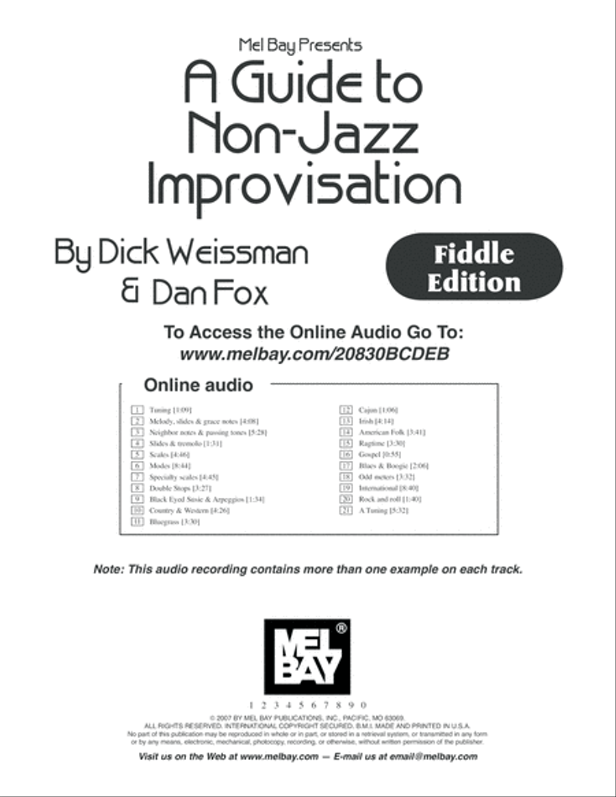 A Guide to Non-Jazz Improvisation: Fiddle Edition Violin scores gallery preview page 2