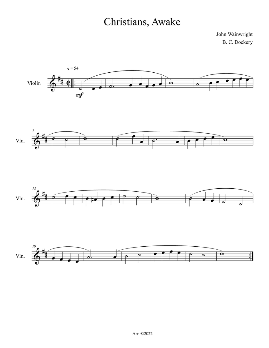 Christians Awake (Violin Solo)