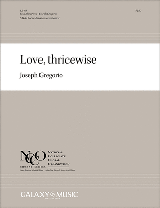 Book cover for Love, thricewise