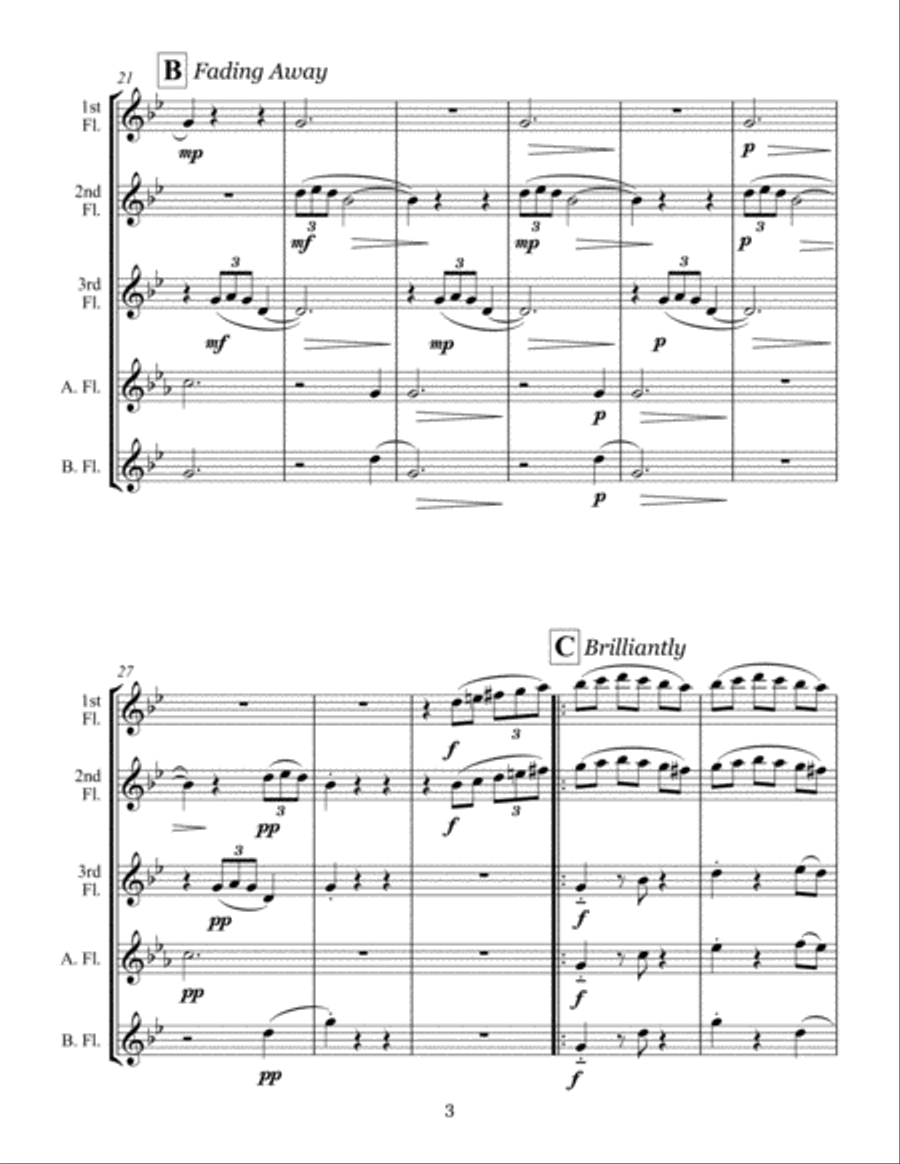 Dancing Devil (flute choir) Flute Choir scores gallery preview page 3