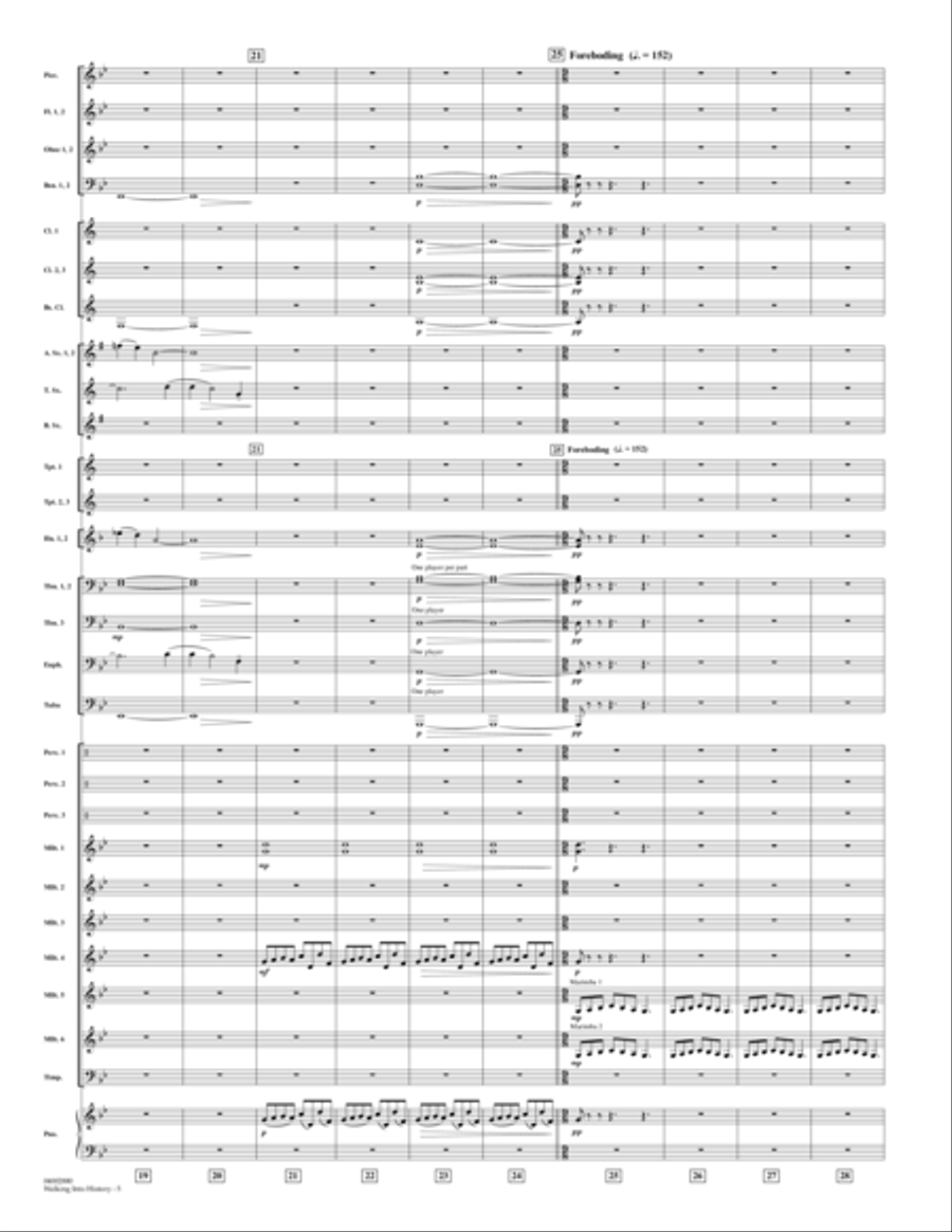 Walking into History (The Clinton 12) - Full Score Concert Band scores gallery preview page 5