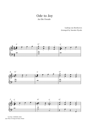 Ode to Joy (Jazz piano for beginner)