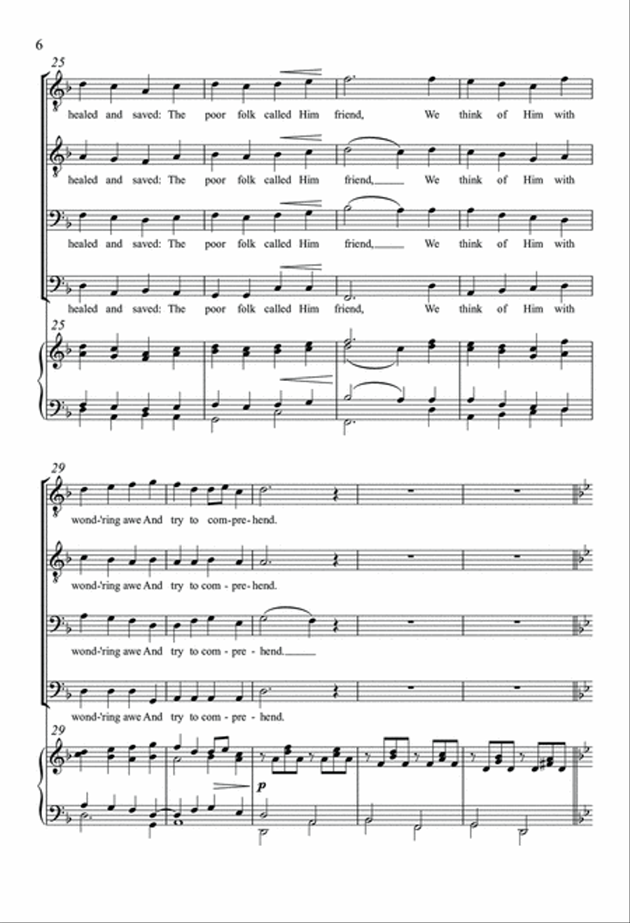 When Jesus Came To Live With Men TTBB scores gallery preview page 5