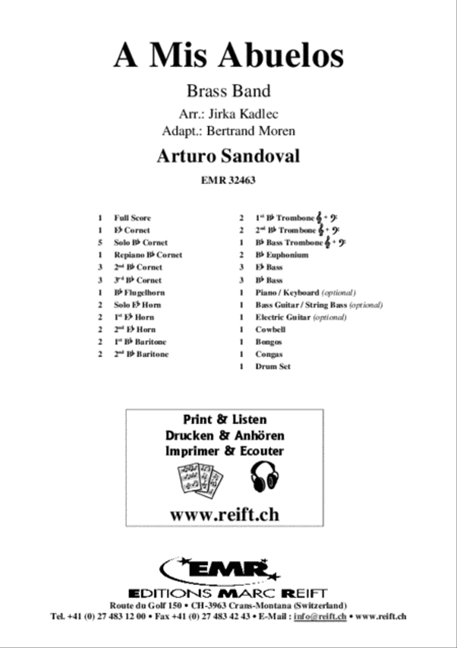 A Mis Abuelos Brass Band scores gallery preview page 2