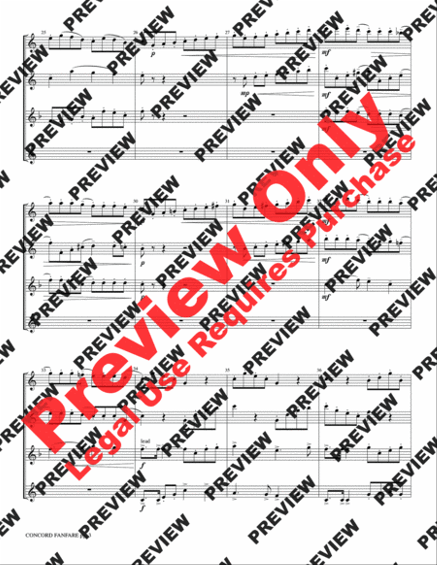 Concord Fanfare Small Ensemble scores gallery preview page 5