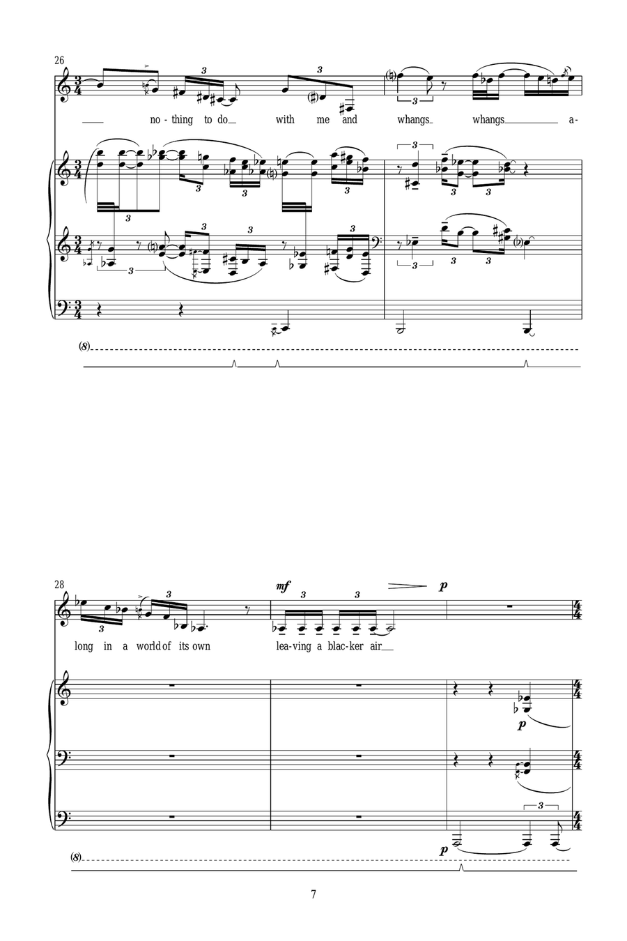 Nobody Comes (for low voice and piano) Piano, Vocal scores gallery preview page 7