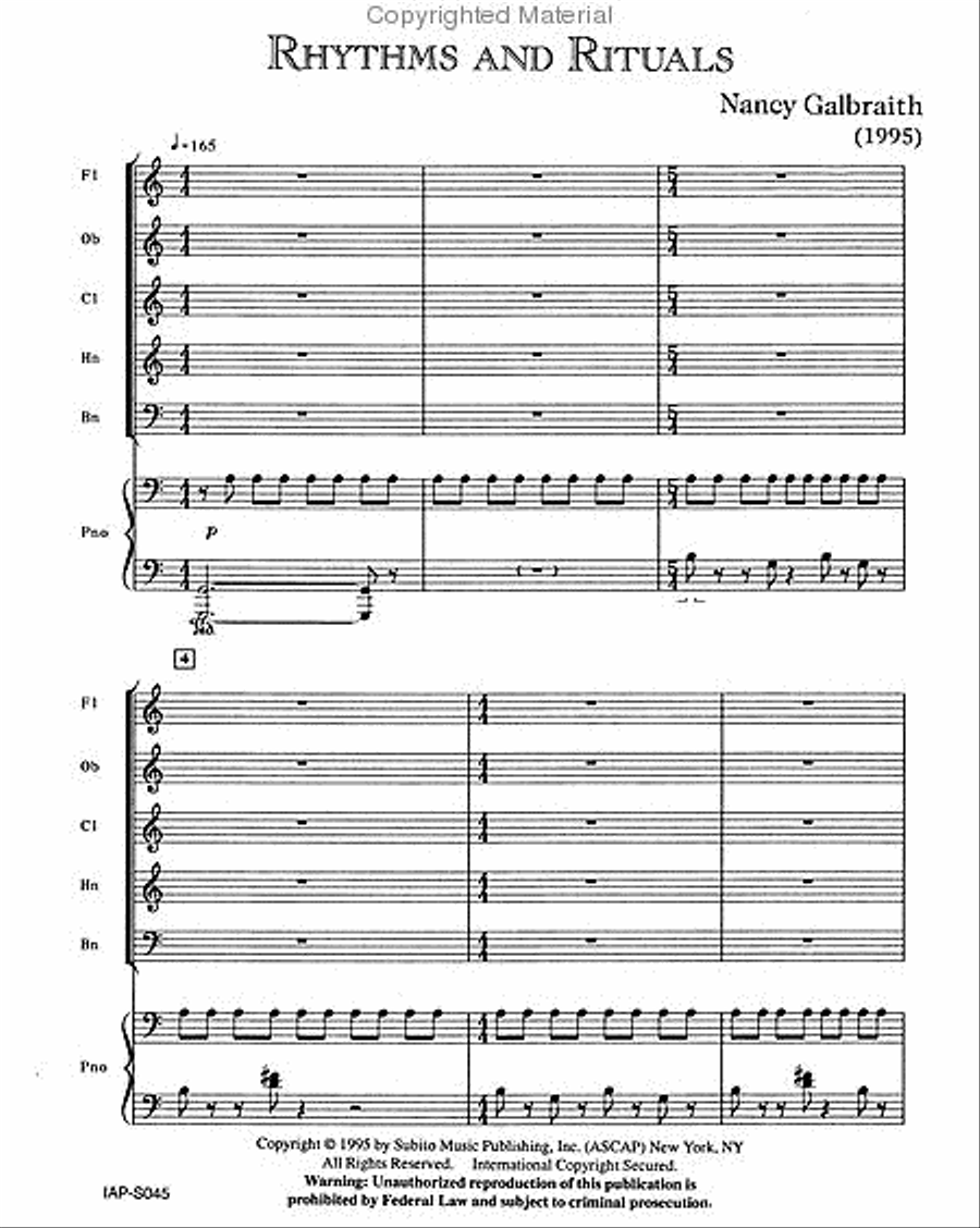 Rhythms and Rituals Rhythms and Rituals Woodwind Quintet scores gallery preview page 2