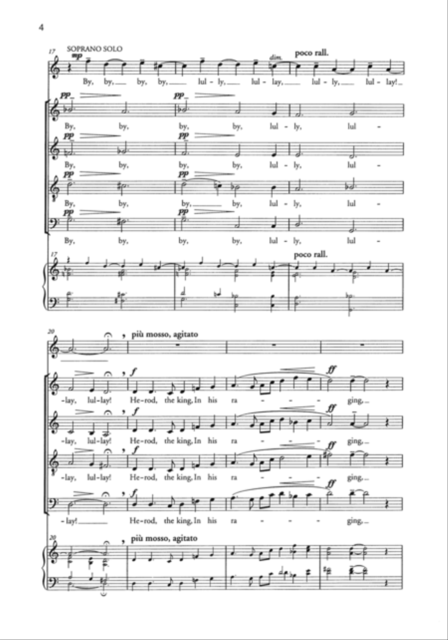 Lully, Lulla, Thou Little Tiny Child Choir scores gallery preview page 4