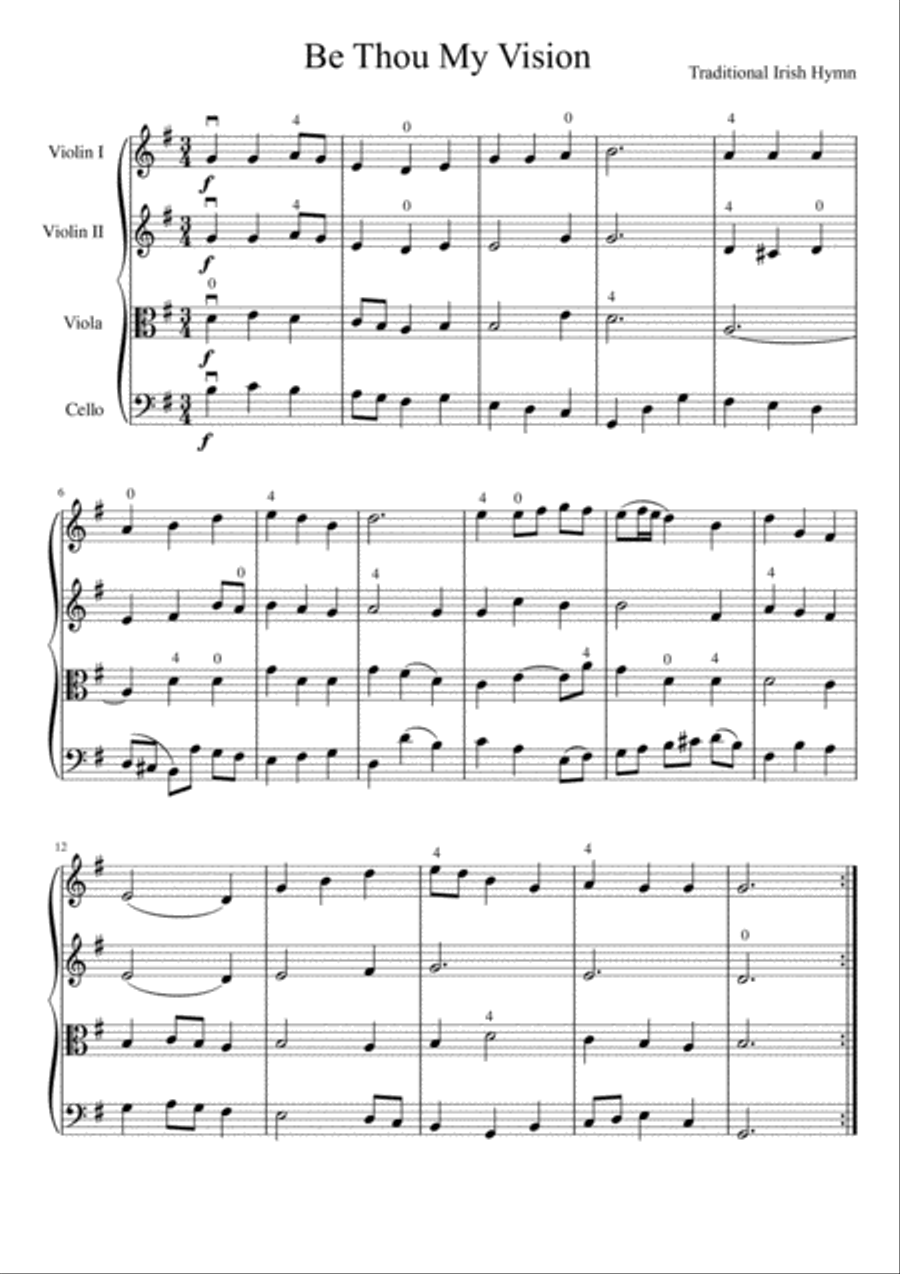 Be Thou My Vision Be Thou My Vision String Quartet scores gallery preview page 2