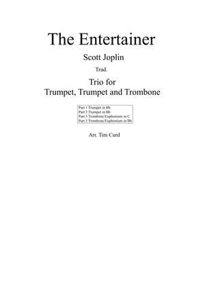 Book cover for The Entertainer. Trio for Trumpet, Trumpet and Trombone