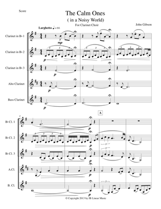 The Calm Ones (in a Noisy World) for Clarinet Choir