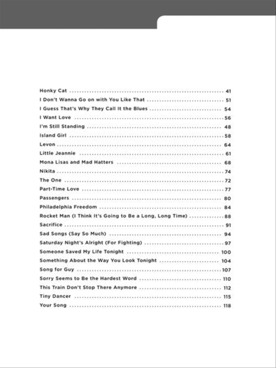 40 Elton John Songs Easy Piano scores gallery preview page 5