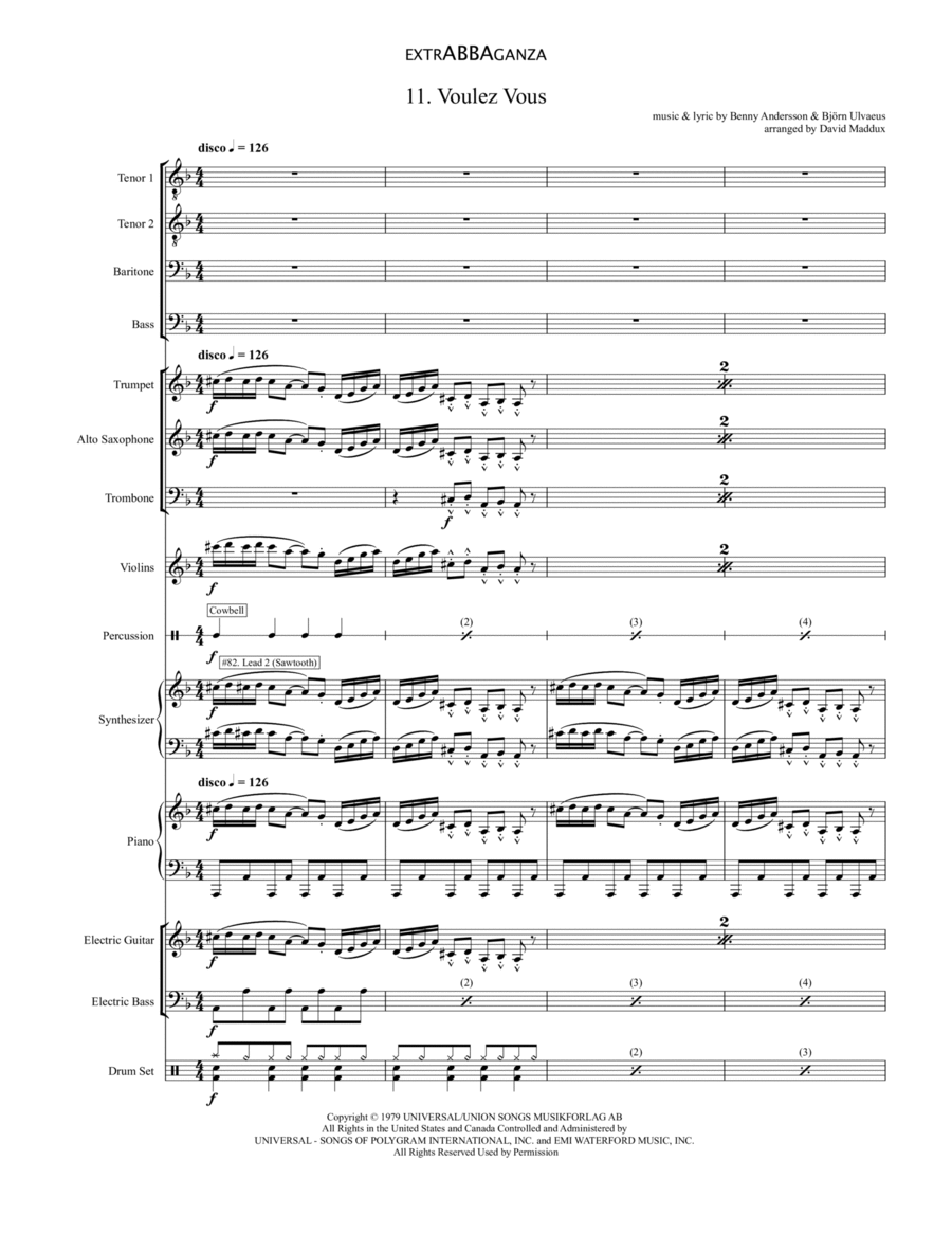 Voulez-vous Large Ensemble scores gallery preview page 1