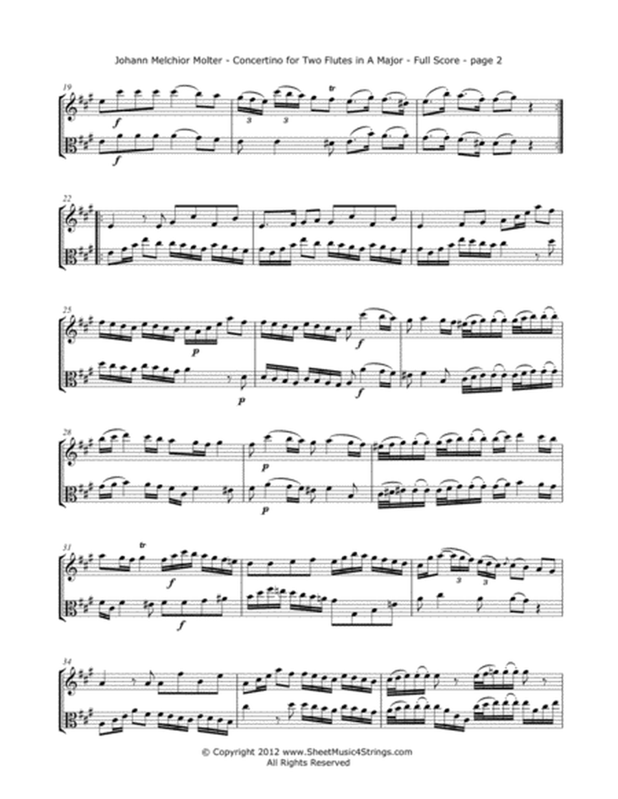 Molter, J. - Concertino (Mvt. 1) for Violin and Viola image number null