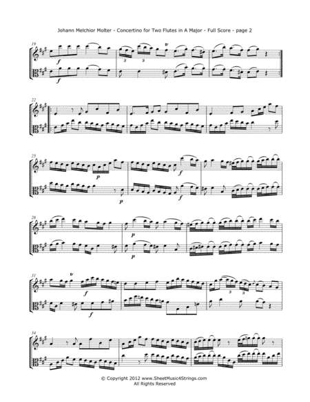 Molter, J. - Concertino (Mvt. 1) for Violin and Viola image number null