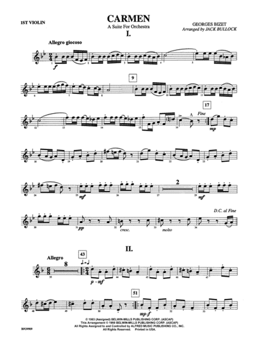 Carmen Suite: 1st Violin