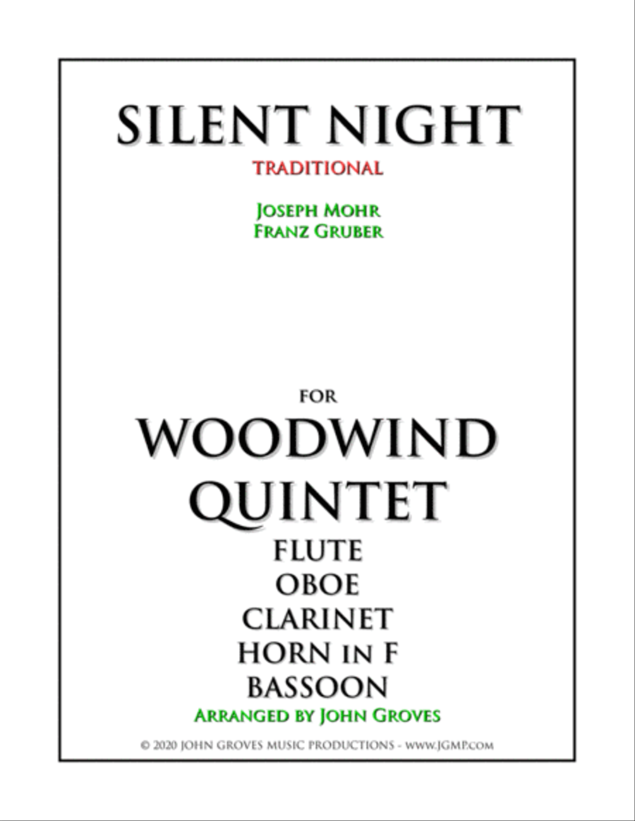 Silent Night - Woodwind Quintet Woodwind Quintet scores gallery preview page 1