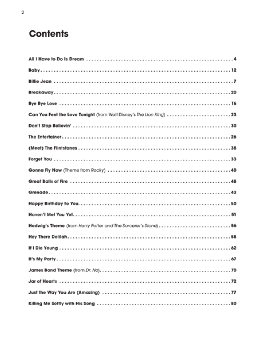 Pop & Movie Hits A to Z Pop & Movie Hits A to Z Easy Piano scores gallery preview page 8