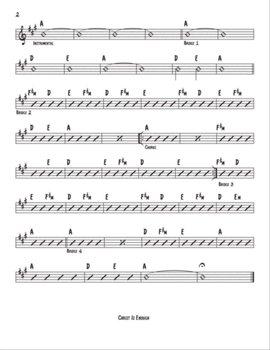 Christ Is Enough Christ Is Enough Piano, Vocal, Guitar scores gallery preview page 2