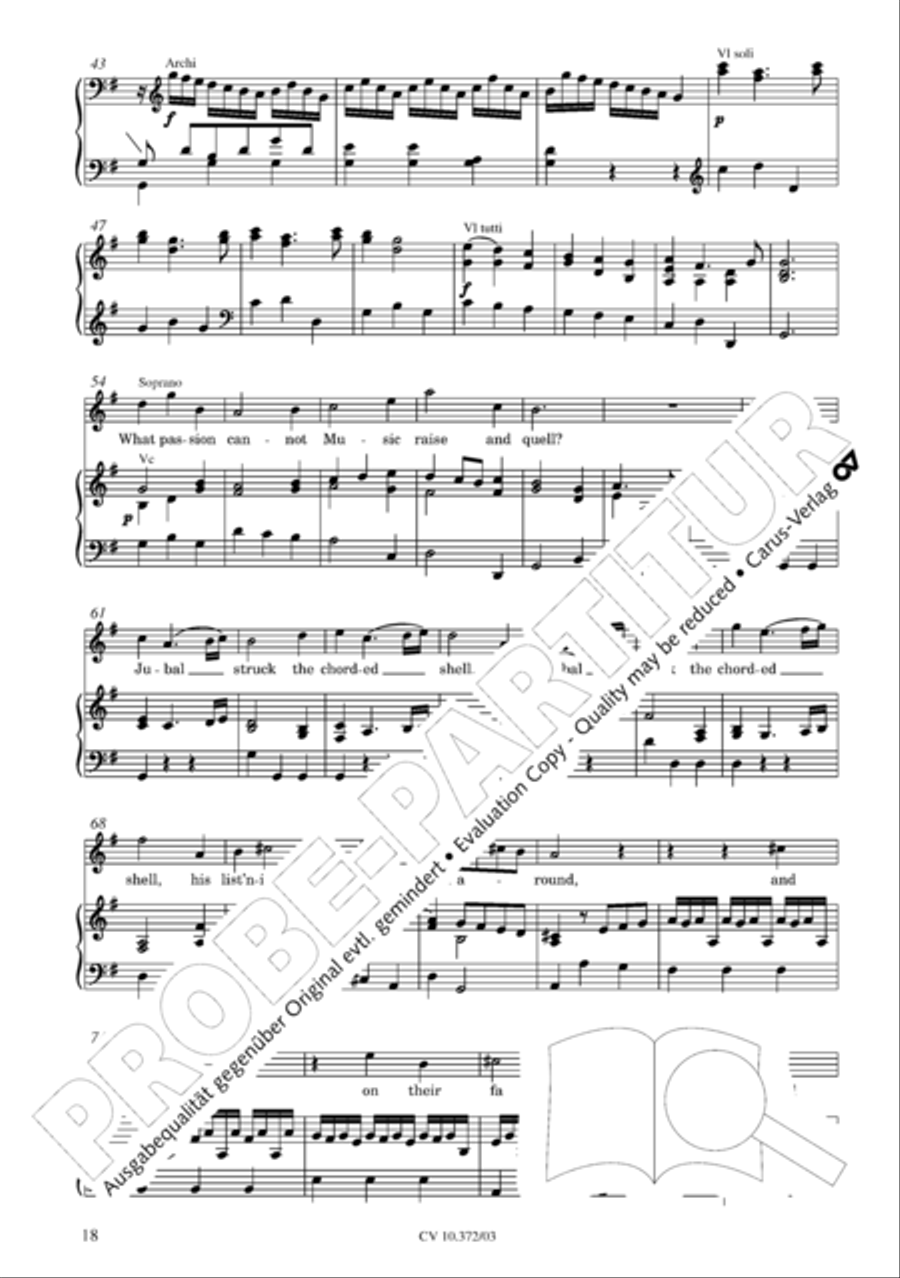 Ode for St. Cecilias Day 4-Part scores gallery preview page 19