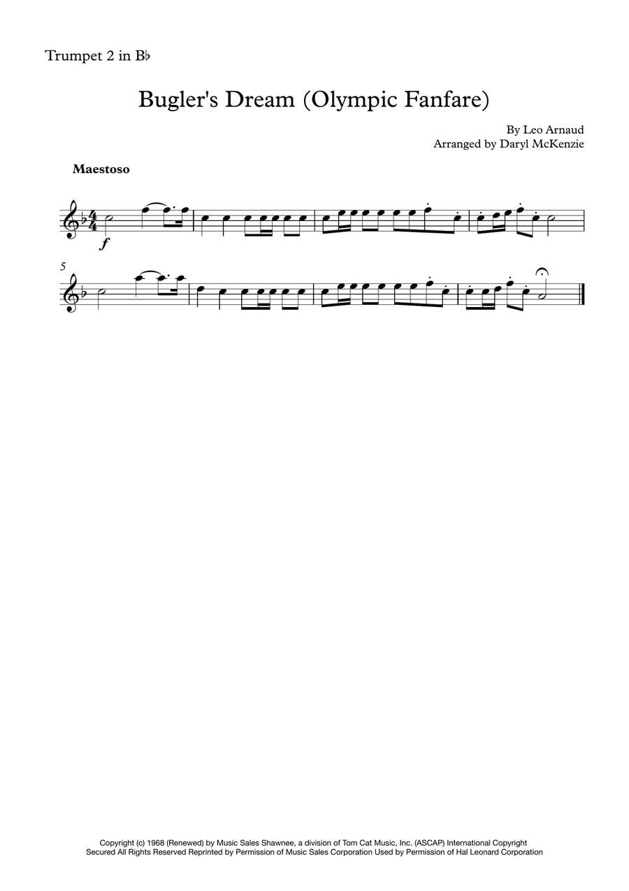 Bugler's Dream (Olympic Fanfare) Brass Ensemble scores gallery preview page 3